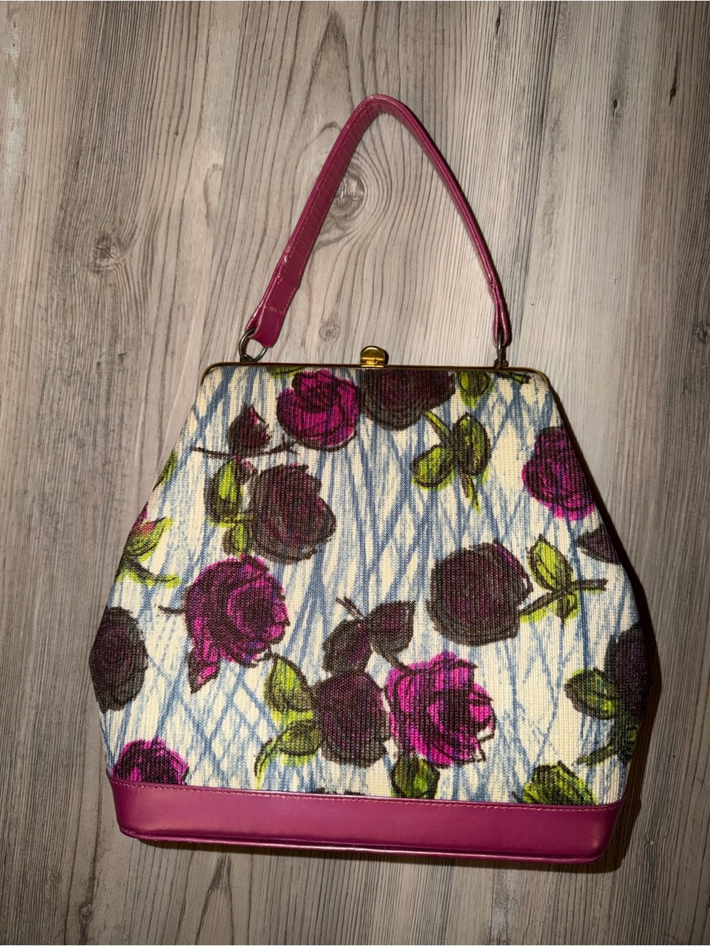 Women’s Vintage Purse Purple Floral Bag